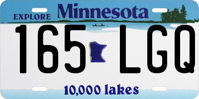MN license plate 165LGQ