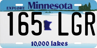 MN license plate 165LGR