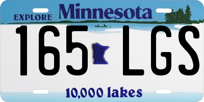 MN license plate 165LGS