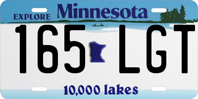MN license plate 165LGT