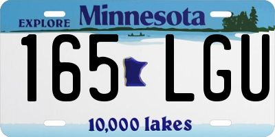MN license plate 165LGU