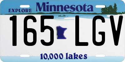 MN license plate 165LGV