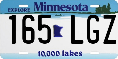 MN license plate 165LGZ