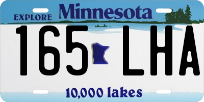 MN license plate 165LHA