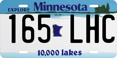 MN license plate 165LHC