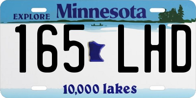 MN license plate 165LHD