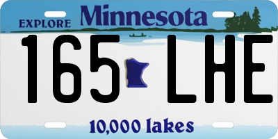 MN license plate 165LHE