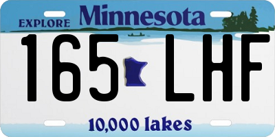 MN license plate 165LHF