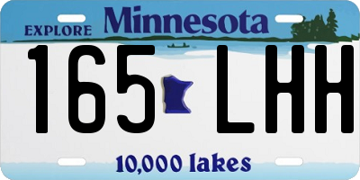 MN license plate 165LHH