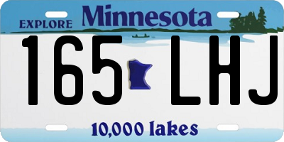 MN license plate 165LHJ