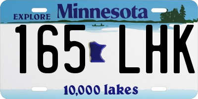MN license plate 165LHK