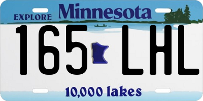 MN license plate 165LHL
