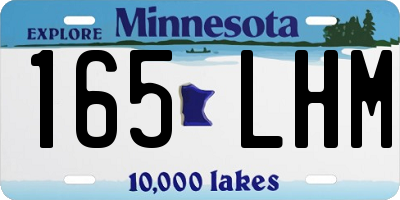 MN license plate 165LHM