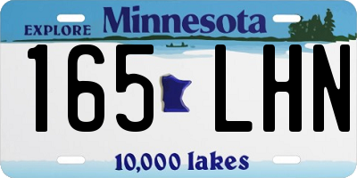 MN license plate 165LHN