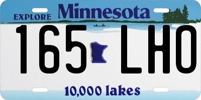 MN license plate 165LHO