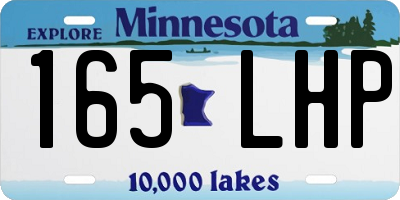 MN license plate 165LHP