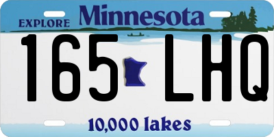 MN license plate 165LHQ