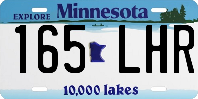 MN license plate 165LHR