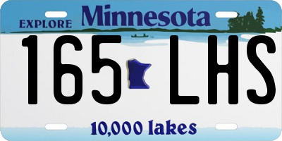 MN license plate 165LHS