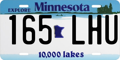 MN license plate 165LHU