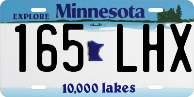 MN license plate 165LHX