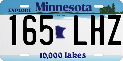 MN license plate 165LHZ