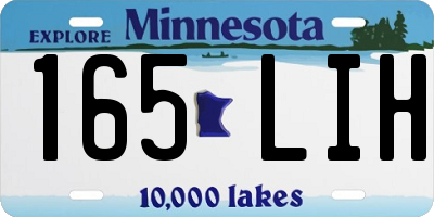 MN license plate 165LIH