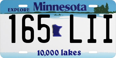 MN license plate 165LII