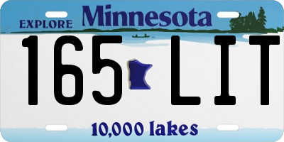 MN license plate 165LIT