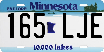 MN license plate 165LJE