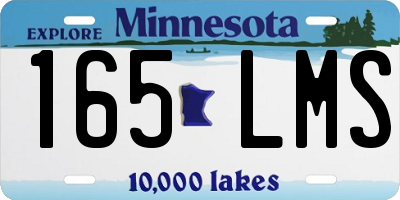 MN license plate 165LMS