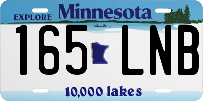 MN license plate 165LNB