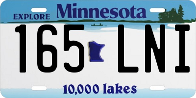 MN license plate 165LNI