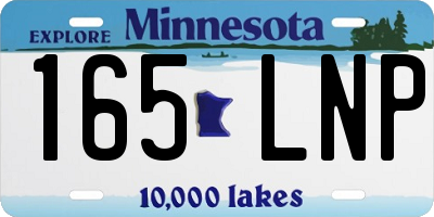 MN license plate 165LNP