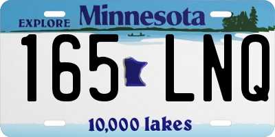 MN license plate 165LNQ