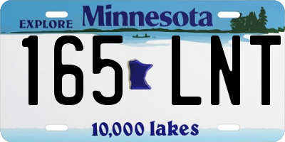 MN license plate 165LNT
