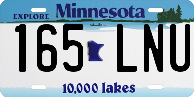 MN license plate 165LNU