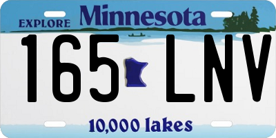 MN license plate 165LNV