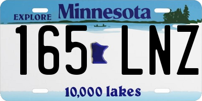 MN license plate 165LNZ
