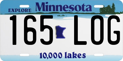 MN license plate 165LOG