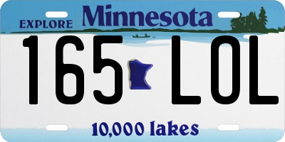 MN license plate 165LOL
