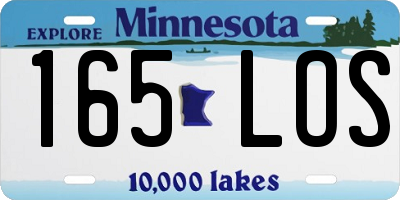 MN license plate 165LOS