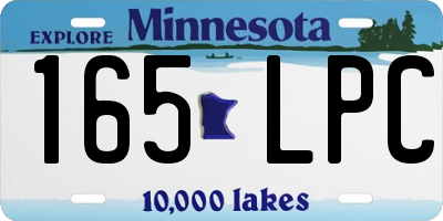 MN license plate 165LPC