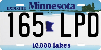MN license plate 165LPD