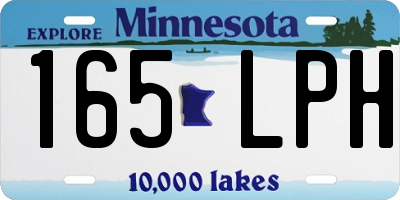 MN license plate 165LPH