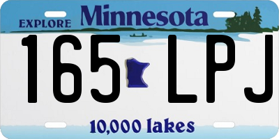 MN license plate 165LPJ