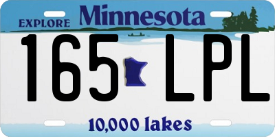 MN license plate 165LPL