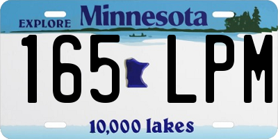 MN license plate 165LPM