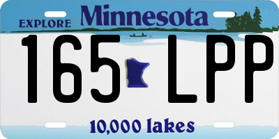 MN license plate 165LPP