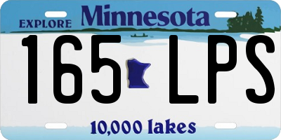 MN license plate 165LPS